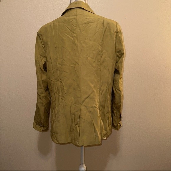 NWT Anthro Mon Renn Leone Khaki Notch Collar Long Sleeve Blazer Jacket XXL - Picture 17 of 17